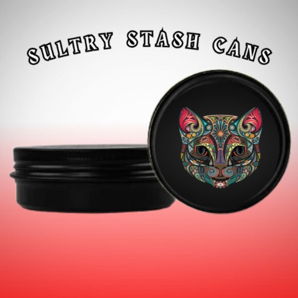 CAT MANDALLA STASH TIN - Picture 1 of 2